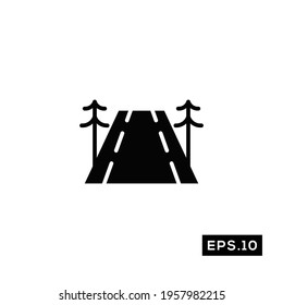 Road Icon Vector. Road Icon or logo symbol vector illustration