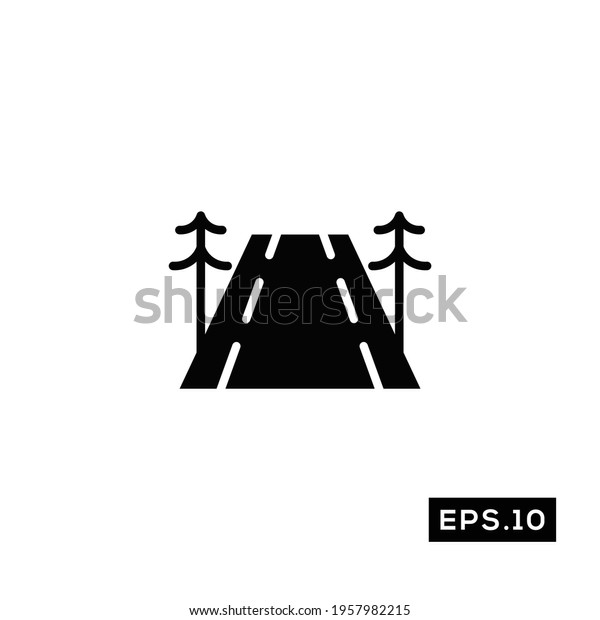 Road Icon Vector. Road Icon or logo symbol\
vector illustration