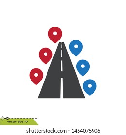 road icon vector logo template eps10