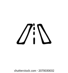 icono de ruta en vector. Logotipo - Doodle