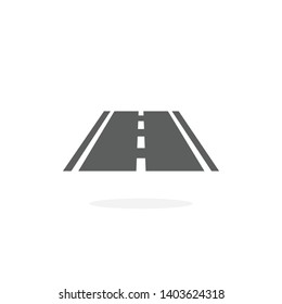 Road icon vector on white background