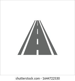 Road icon vector on white background