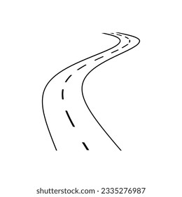 Road icon vector. route illustration sign. trip symbol or logo.