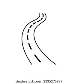 Road icon vector. route illustration sign. trip symbol or logo.