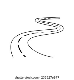 Road icon vector. route illustration sign. trip symbol or logo.