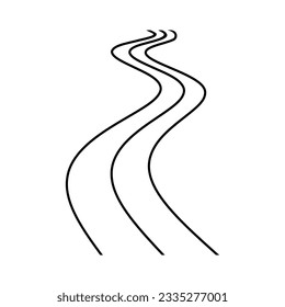 Road icon vector. route illustration sign. trip symbol or logo.