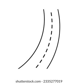 Road icon vector. route illustration sign. trip symbol or logo.