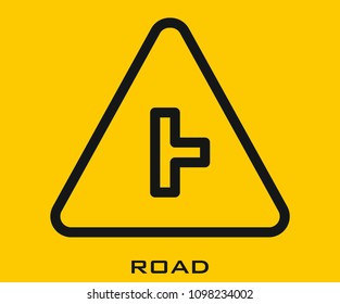 Road icon vector sign