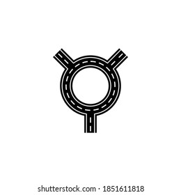 ilustraciones de símbolos vectoriales de iconos de ruta