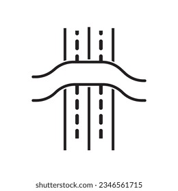diseño del logotipo de la ilustración de la plantilla del vector de icono de carretera