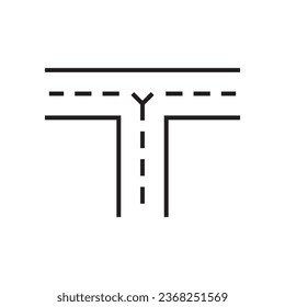 diseño del logotipo de la ilustración de la plantilla del vector de icono de carretera