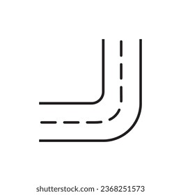 diseño del logotipo de la ilustración de la plantilla del vector de icono de carretera