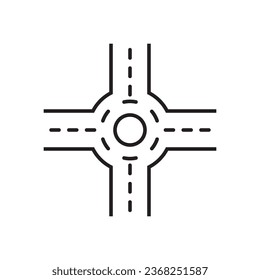 diseño del logotipo de la ilustración de la plantilla del vector de icono de carretera
