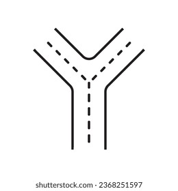 diseño del logotipo de la ilustración de la plantilla del vector de icono de carretera
