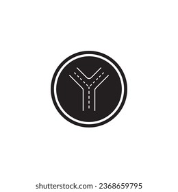 road icon vector template illustration logo design