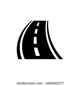 Road icon vector trendy design template illustration.