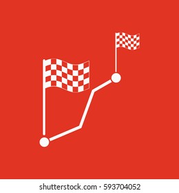 Road icon. Way, path, route, track symbol. Flat design. Stock - Vector illustration
