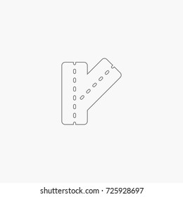 road icon. way sign