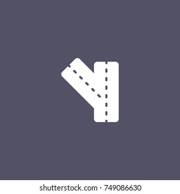 road icon. way sign