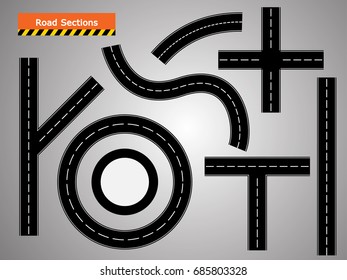 road icon, Winding curved road ,transportation set ,vector design