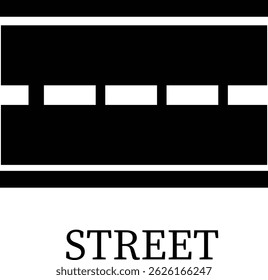 Road icon.Road forks icon. Road sections of different shapes.vector icon illustration isolated on white background.Containing street, highway, traffic light, intersection and roundabout symbol.