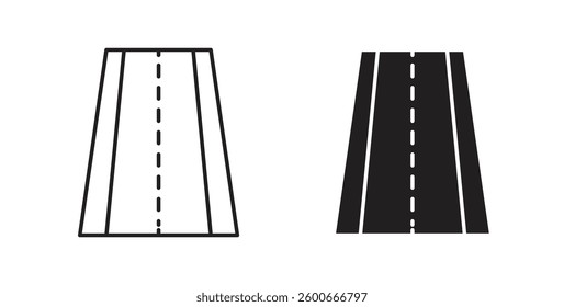 Road icons graphics set vectors