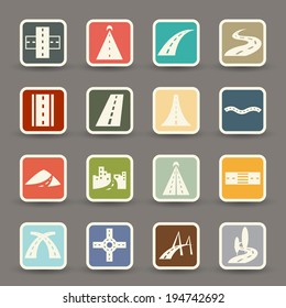 road icons.vector eps10