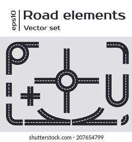 ROad illustration elements.