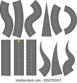 Road Illustration set vector roads