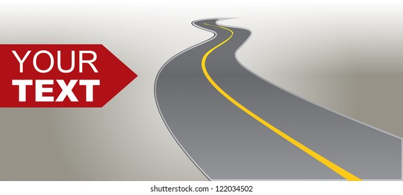 Road illustration Ã?Â¢?? transportation concept with copy space area
