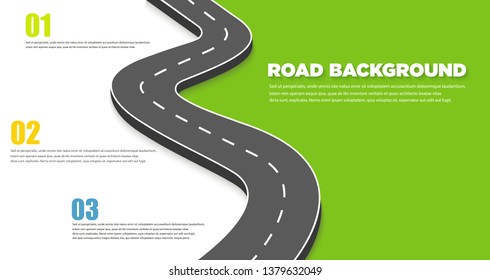 Road infographic background. Vector illustration