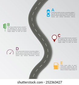 Road Infographic Template