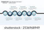 Road Infographic Timeline with 7 Steps on a 16:9 Layout for Business Presentations, Management, and Evaluation.