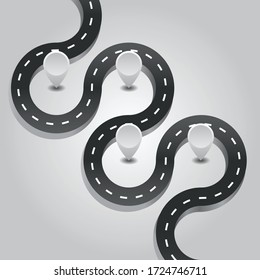 Road infographic vector illustration. sign infographics design template. business concept