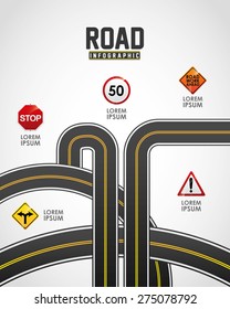 road infographics design, vector illustration eps10 graphic 