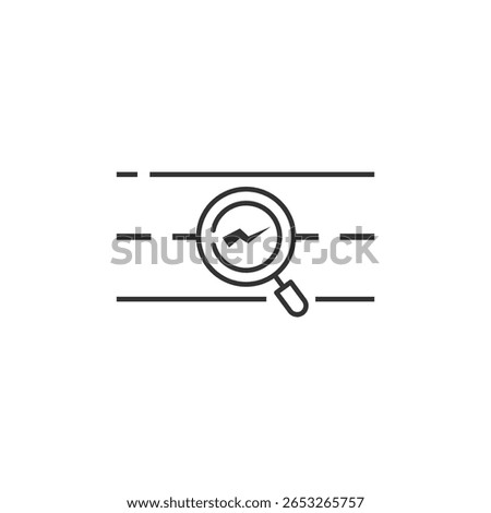 Road inspection and maintenance vector icon (outline)