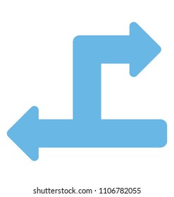 Road Interaction with curved ahead pointing to right and left 
