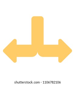 Road Interaction with curved ahead pointing to right and left 
