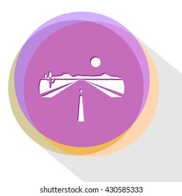 road. Internet template. Vector icon.