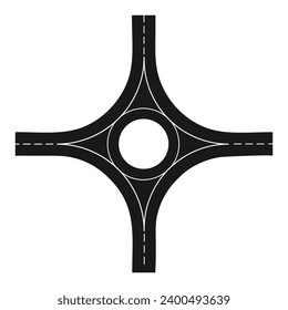 road intersection icon vector illustration design