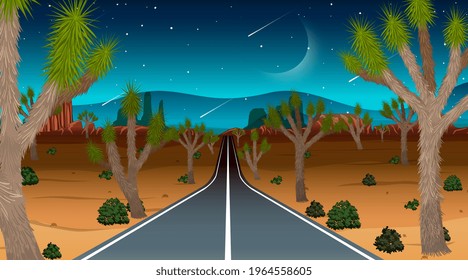 Road into the night sky