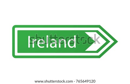Road to Ireland sign