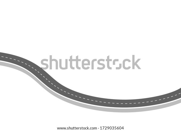 Road journey to the future. Asphalt street
isolated on white background. Symbols Way to the goal of the end
point. Path mean successful business planning Suitable for
advertising and
presentstation