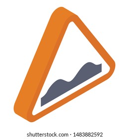 Road jump sign vector design 