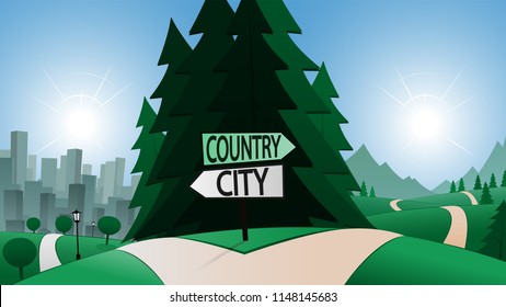 Road Junction and Country or City Direction Signs