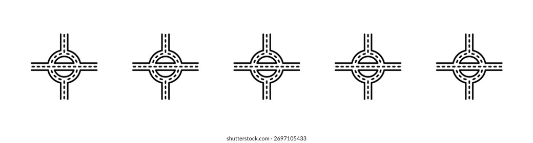 Design de ícone de junção de estrada, logotipo, aplicativo, UI. Ilustração vetorial, EPS
