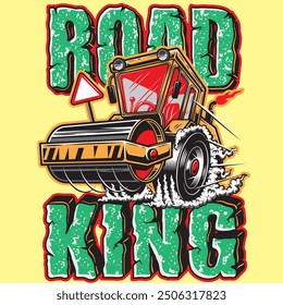 ROAD KING MACHINE ILLUSTRATION FOR KIDS