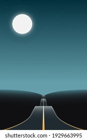 Road landscape background vector design illustration