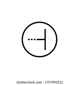 Road left side vector icon  in black line style icon, style isolated on white background