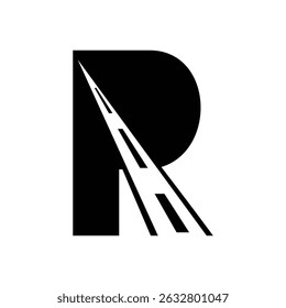 Road A Letter Logo simple